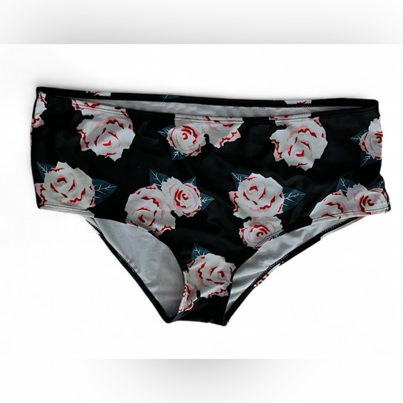 Floral Black Bikini Bottom - Picture 1 of 4